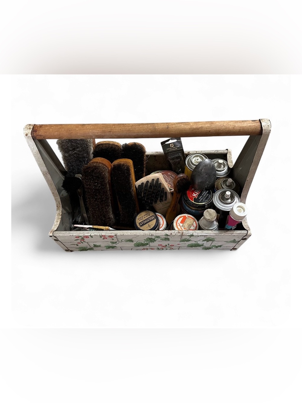 VTG '50S-'60S CRAFTSMAN CARRYALL METAL TOOL BOX , Shoes Brushes & Shoe Care